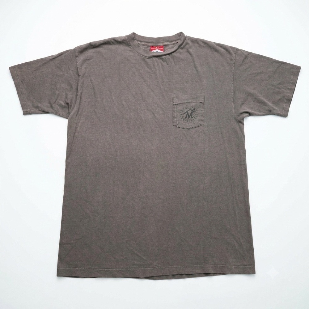 Vintage Marlboro OSFA Bucking Bronco Pocket T-Shirt Cowboy 90s Made In USA - Picture 1 of 8